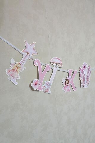 İyi Ki Doğdun Banner Peri Kızı Tema Banner Peri Kızları Konsept Duvar Süsü