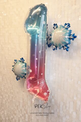 Kar Taneli Yaş Balonlu Frozen Doğum Günü Balon Seti 1