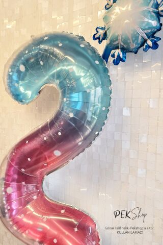 Kar Taneli Yaş Balonlu Frozen Doğum Günü Balon Seti 2