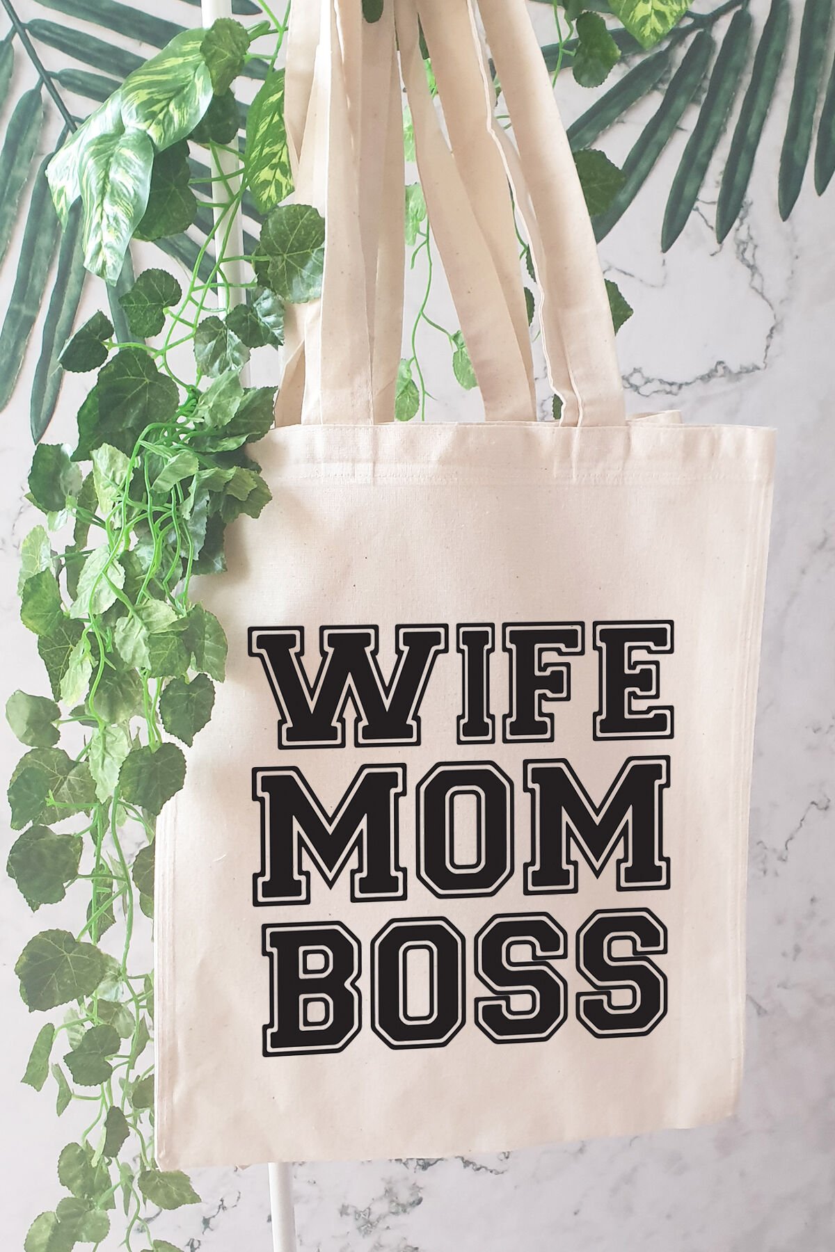 Wife Mom Boss Yazılı , Eş Anne Patron Omuz Çantası