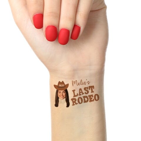 Last Rodeo Bride Konsept Fotoğraflı Geçici Dövme