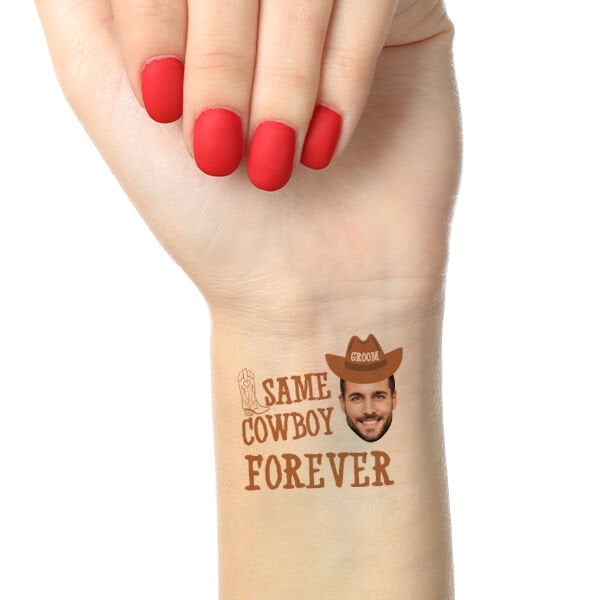 Same Cowboy Forever Konsept Fotoğraflı Geçici Dövme