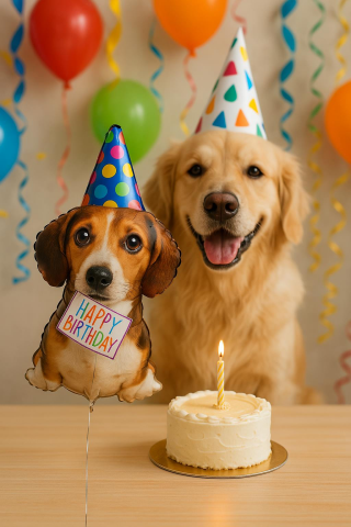 Sevimli Doğum Günü Köpeği Balon Birthday Puppy Minik Balon 14inç