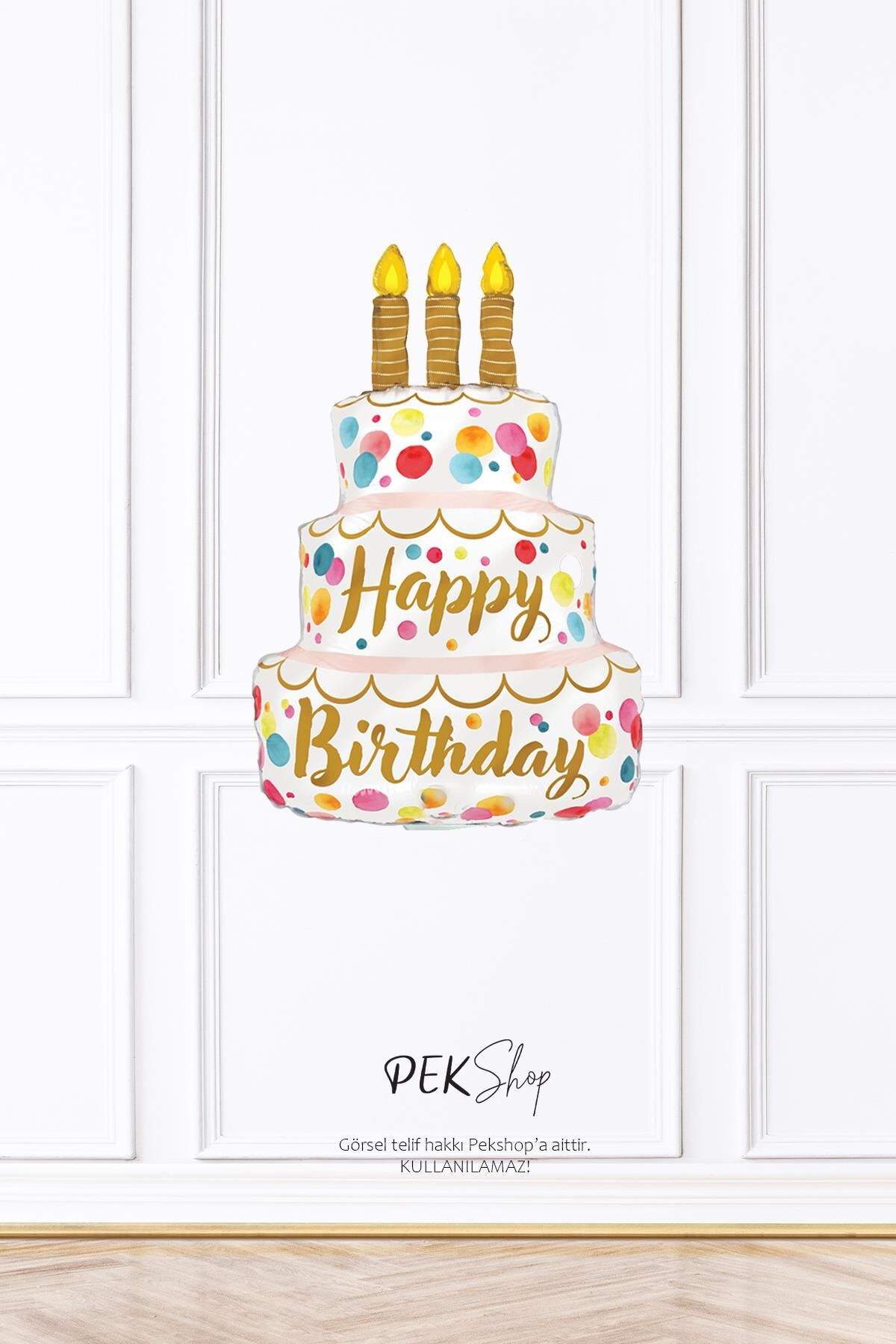 Saten Gold Mumlu Pasta Folyo Balon Grabo 14inç