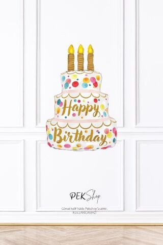 Saten Gold Mumlu Pasta Folyo Balon Grabo 14inç