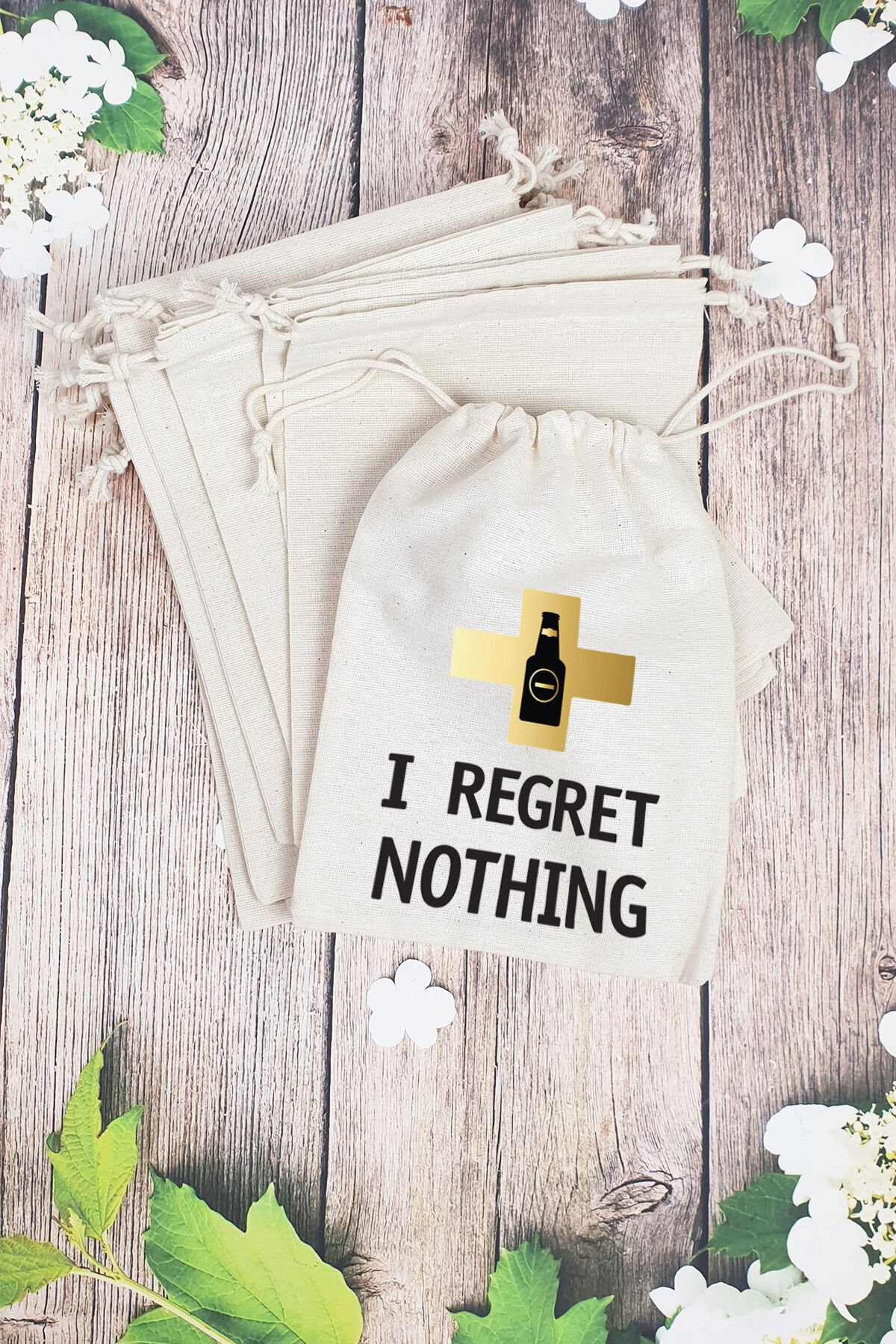Hangover Kit Kesesi - 10 Adet - I regret nothing baskılı hangover kit kesesi