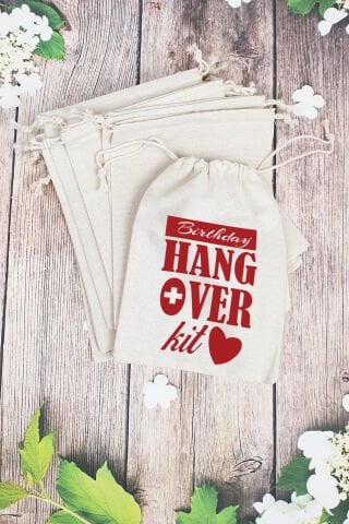 Hangover Kit Kesesi - 10 Adet - Doğum Günü Hangover Kit