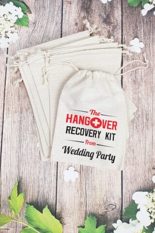 Hangover Kit Kesesi - 10 Adet - Düğün After Party Hangover Kit Kesesi