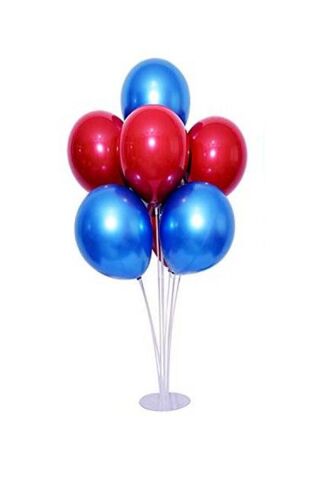 Balon Standı 7li 75cm Ayaklı Şeffaf Balon Süsleme Standı
