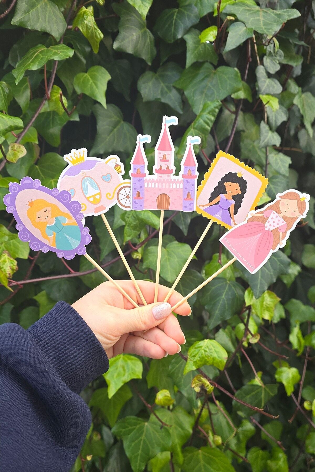 Prenses Tema Kürdan Süsleri Lüks Büyük Boy 10lu Paket