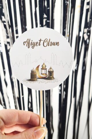 Ramazan Sofrası Kürdan Süsleri Afiyet Olsun İftar Sofrası Lüks Büyük Boy 10lu Paket