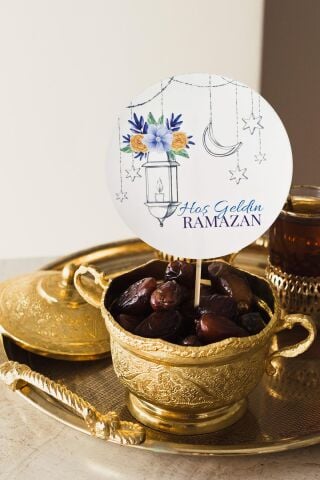 Ramazan Sofrası Kürdan Süsleri Afiyet Olsun İftar Sofrası Lüks Büyük Boy 10lu Paket