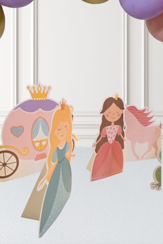 Prenses Tema Ayaklı Pano Seti Doğum Günü Masa Üstü Panolar