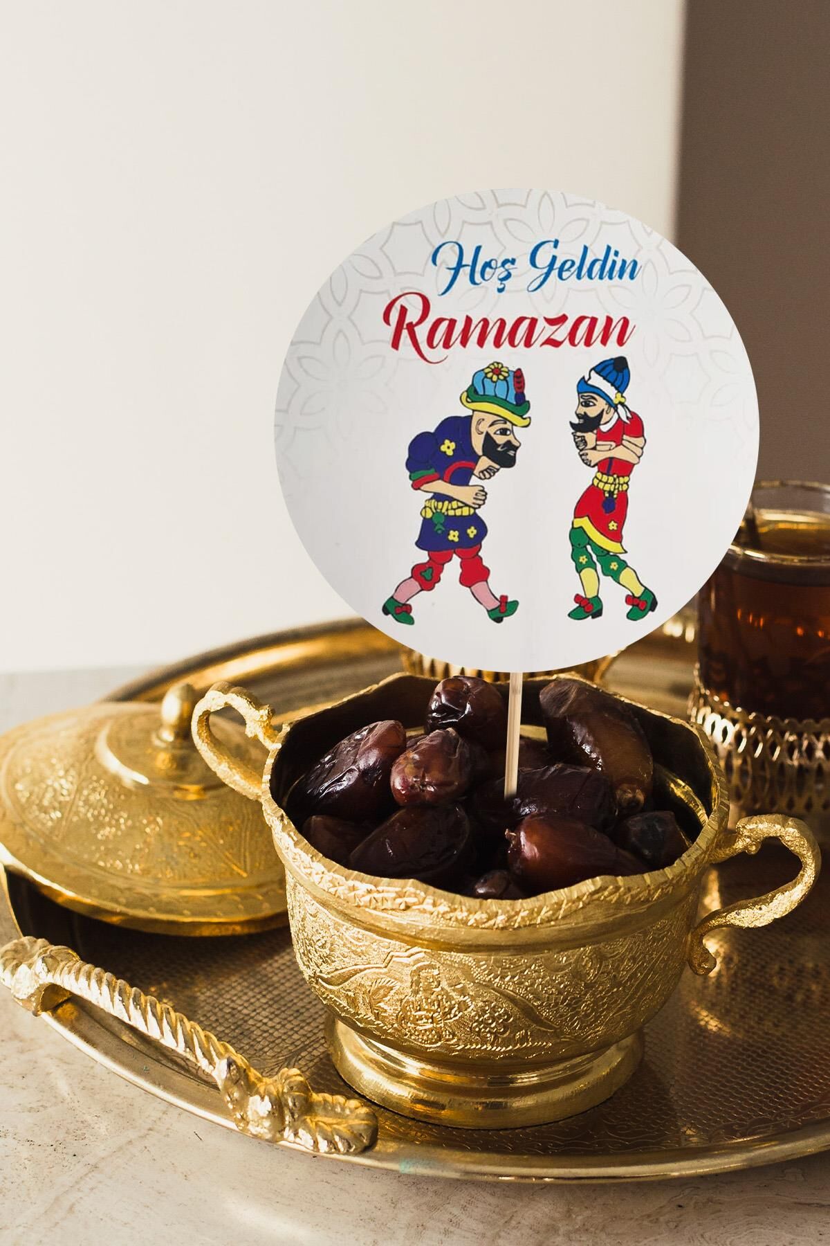 Ramazan Sofrası Kürdan Süsleri Hacıvat Karagöz Lüks Büyük Boy 10lu Paket