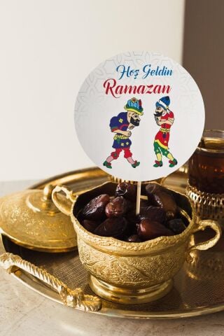 Ramazan Sofrası Kürdan Süsleri Hacıvat Karagöz Lüks Büyük Boy 10lu Paket