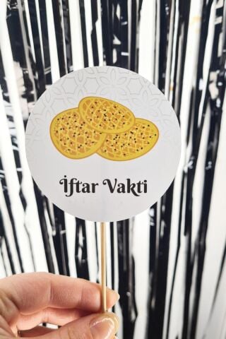 Ramazan Sofrası Kürdan Süsleri Pideli İftar Vakti Lüks Büyük Boy 10lu Paket