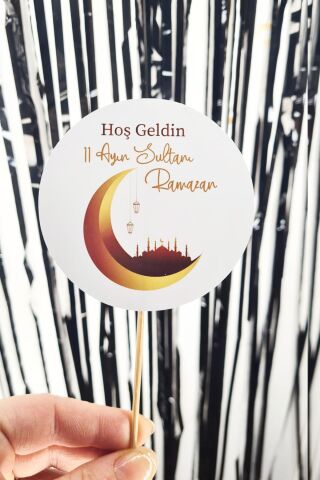 Ramazan Sofrası Kürdan Süsleri Hoş Geldin 11 Ayın Sultanı Lüks Büyük Boy 10lu Paket