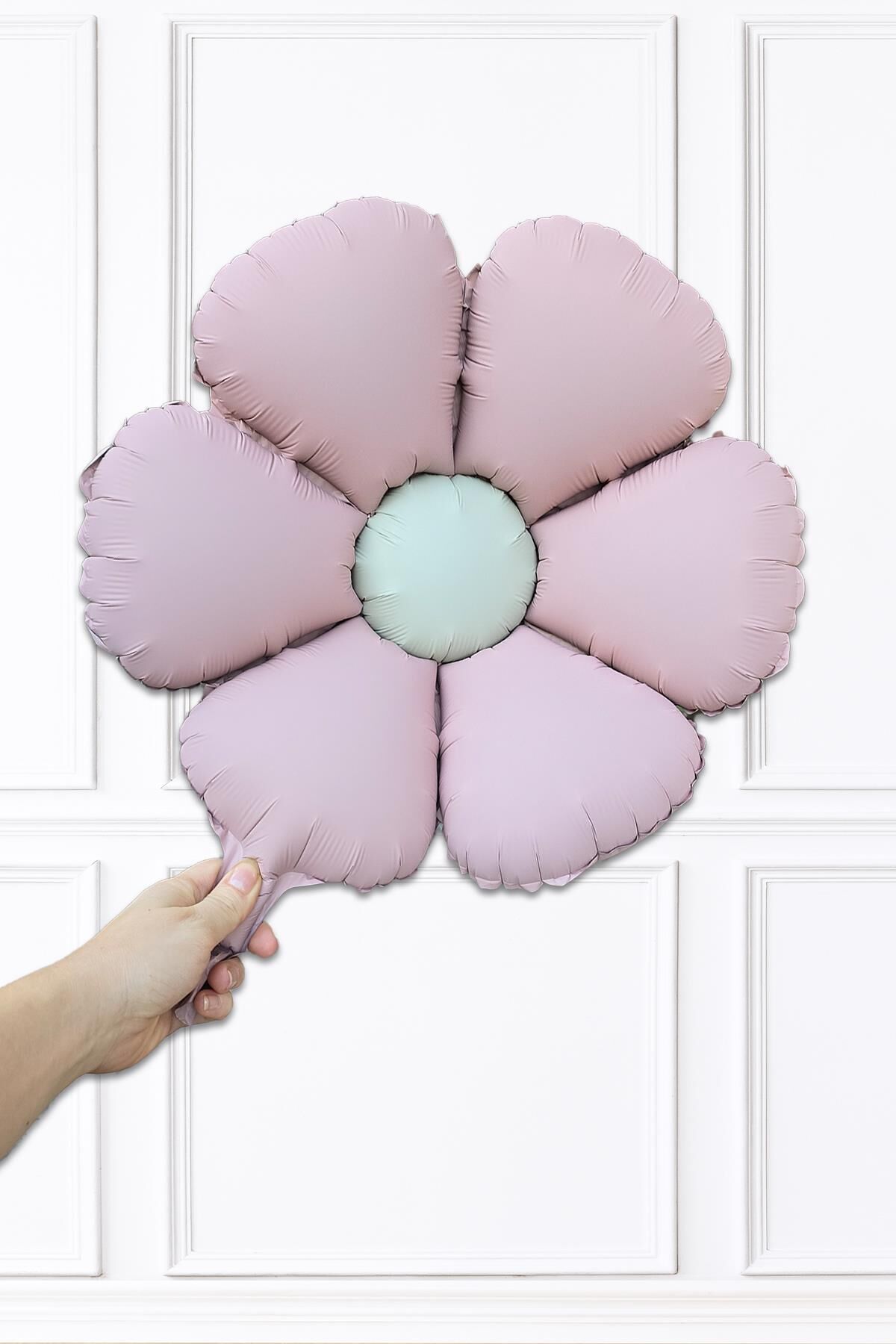 Makaron Pembe Papatya Folyo Balon