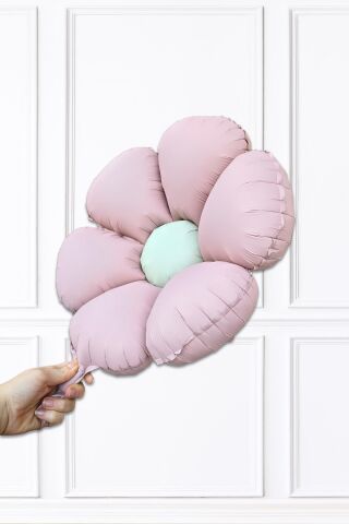 Makaron Pembe Papatya Folyo Balon