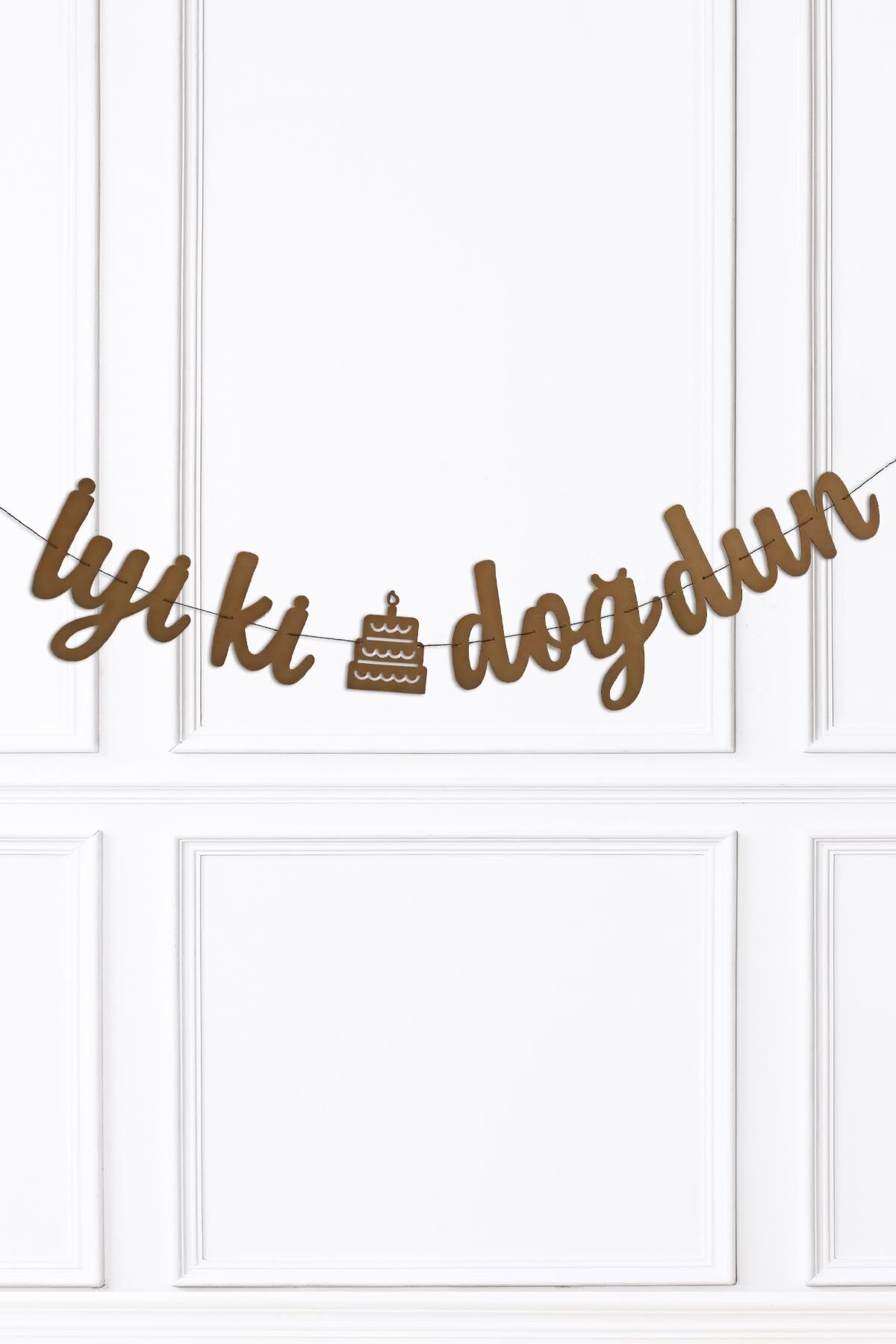 Kraft İyi Ki Doğdun Doğum Günü Banner Kaligrafi Banner Yazı Kraft