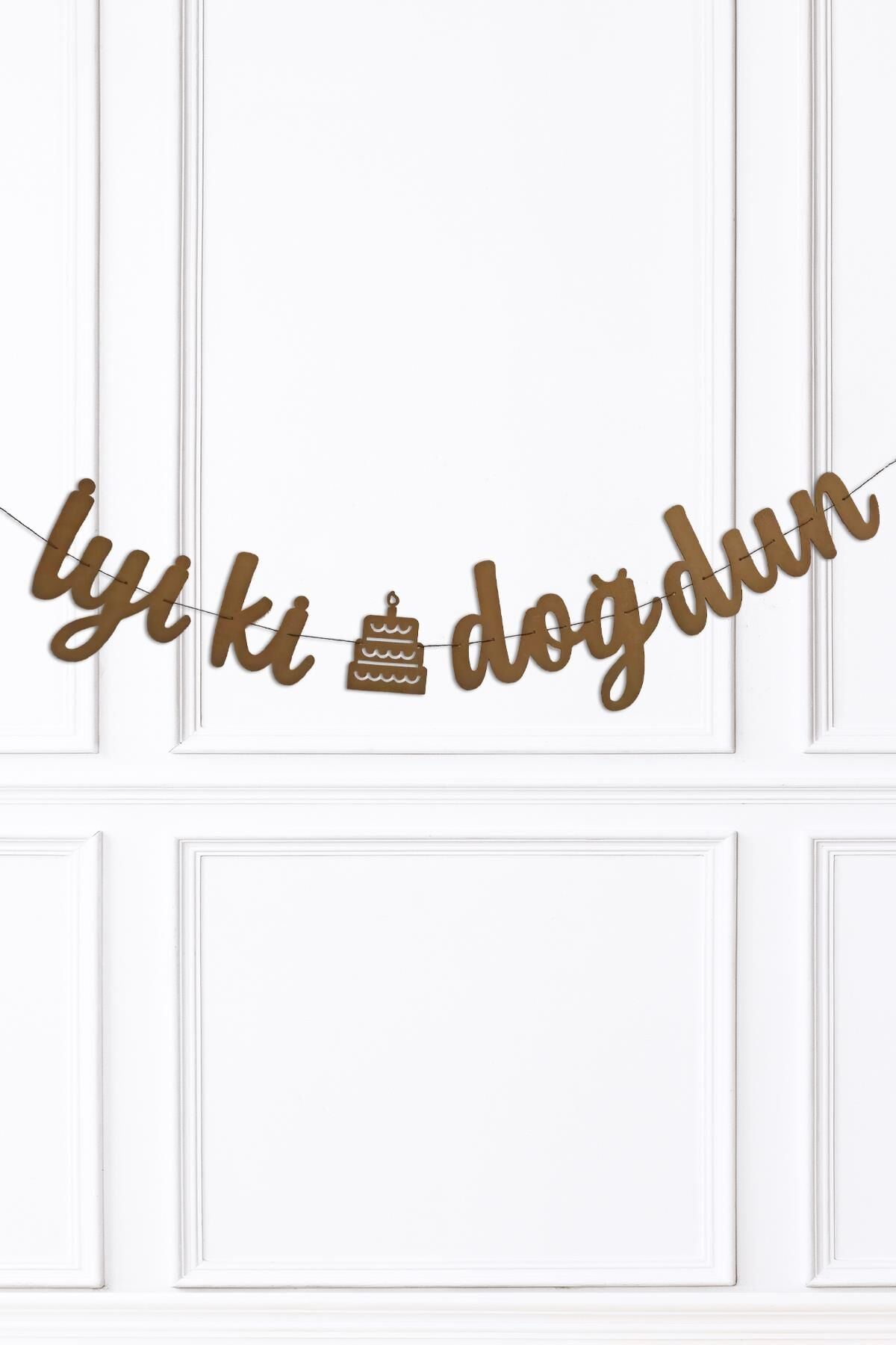 Kraft İyi Ki Doğdun Doğum Günü Banner Kaligrafi Banner Yazı Kraft