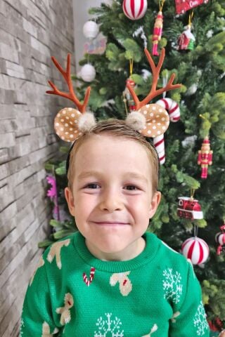 Yılbaşı Tacı Puantiyeli Kulaklı Geyik Boynuzlu Taç Yılbaşı Parti Akseuarı