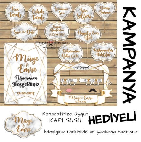 Mermer Gold Konsept 3lü Kampanyalı Paket