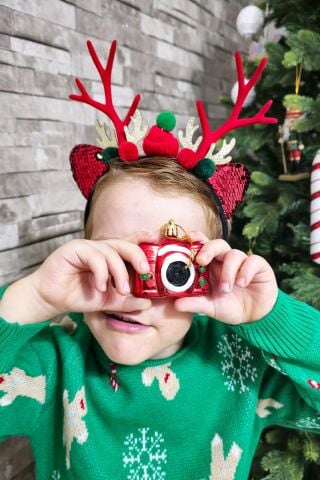 Fotoğraf Makinası Şeklinde Yılbaşı Ağaç Süsü Fotoğraf Makinesi Lüks Çam Ağacı Süsü Tekli