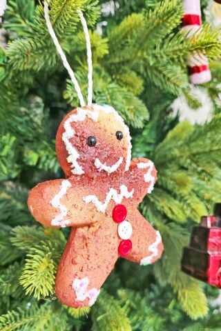 Kurabiye Adam Yılbaşı Ağaç Süsü Gerçekçi Gingerbread Man Çam Ağacı Süsü