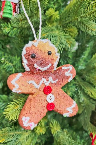 Kurabiye Adam Yılbaşı Ağaç Süsü Gerçekçi Gingerbread Man Çam Ağacı Süsü