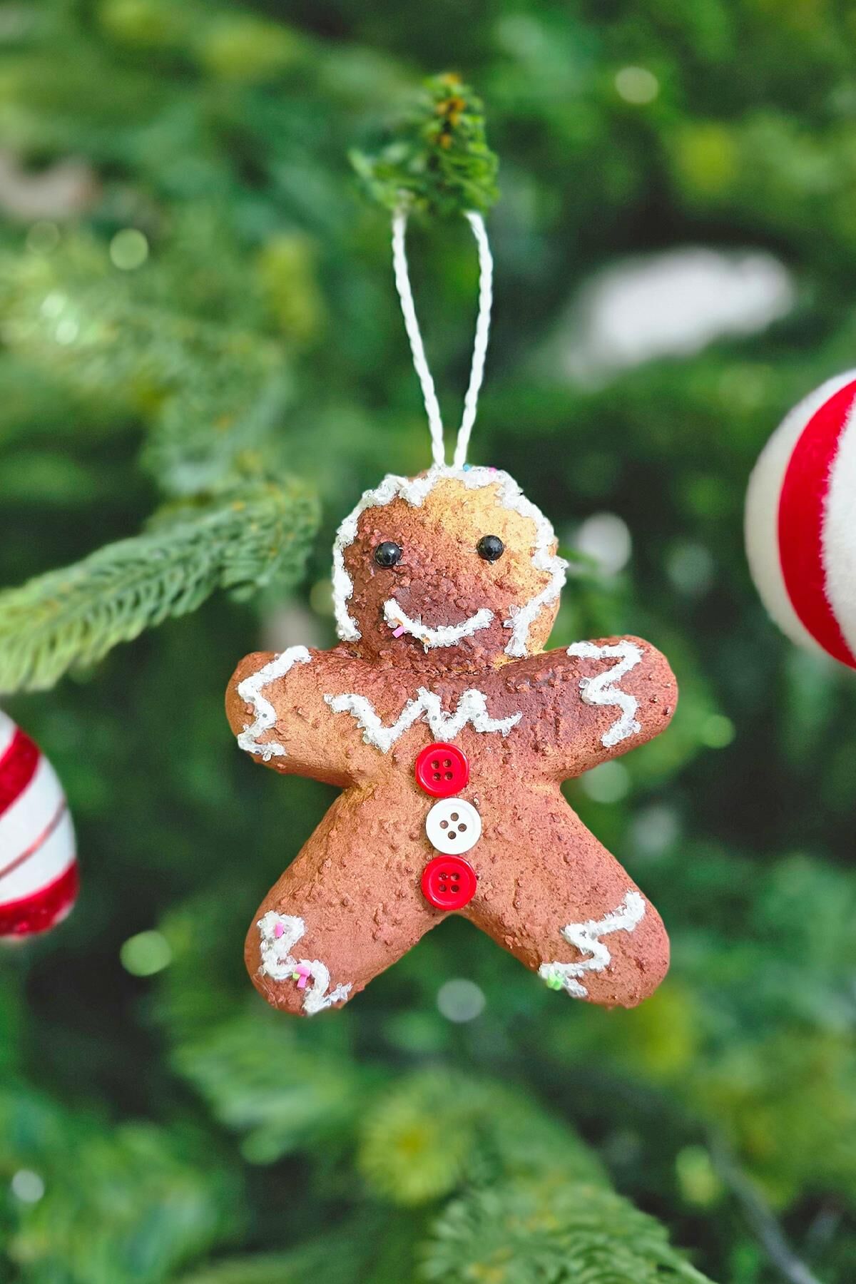 Kurabiye Adam Yılbaşı Ağaç Süsü Gerçekçi Gingerbread Man Çam Ağacı Süsü