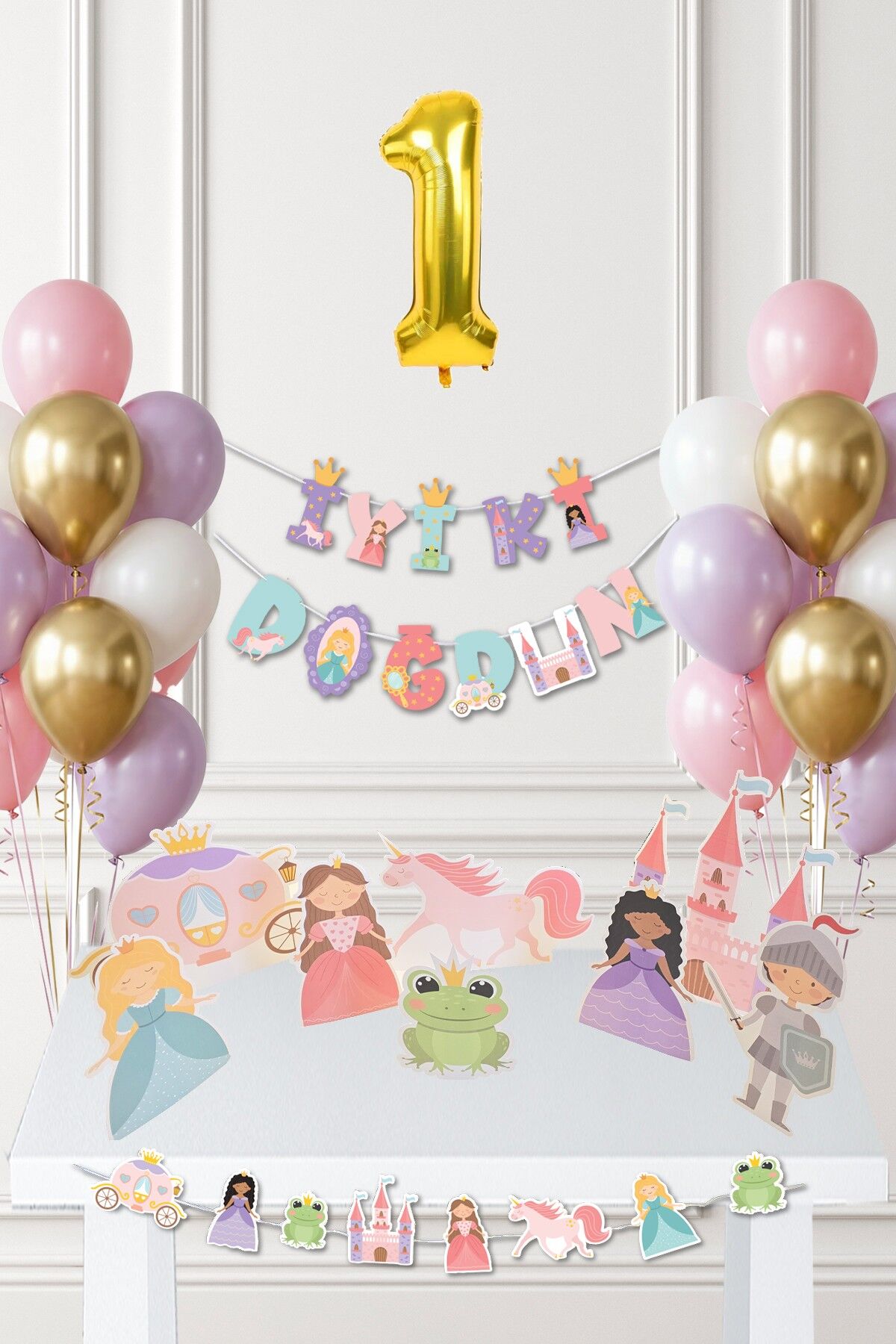 Prenses Doğum Günü Parti Süsleme Seti Balon Zinciri 1