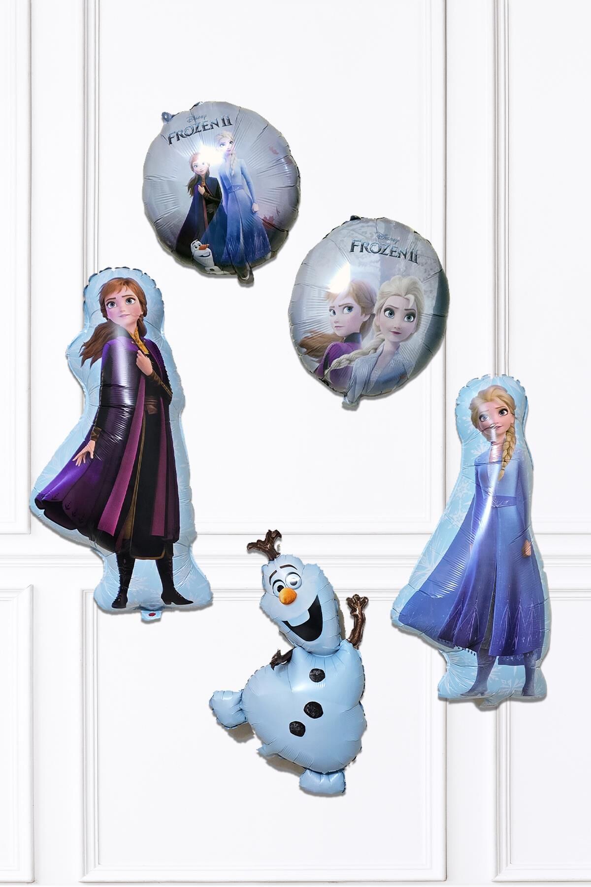 Frozen Elsa Karlar Ülkesi Tema Folyo Balon Seti 5li Set Frozen Elsa Temalı Balonlar