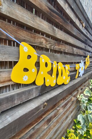 Bride To Be Banner Papatya Konsept Bride To Be Yazı Duvar Süsü