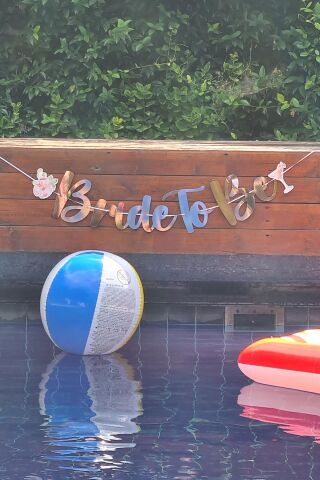 Bride To Be Banner Rose Gold Parlak Çiçek Kadeh Kartlı Bride To Be Yazısı Duvar Süsü