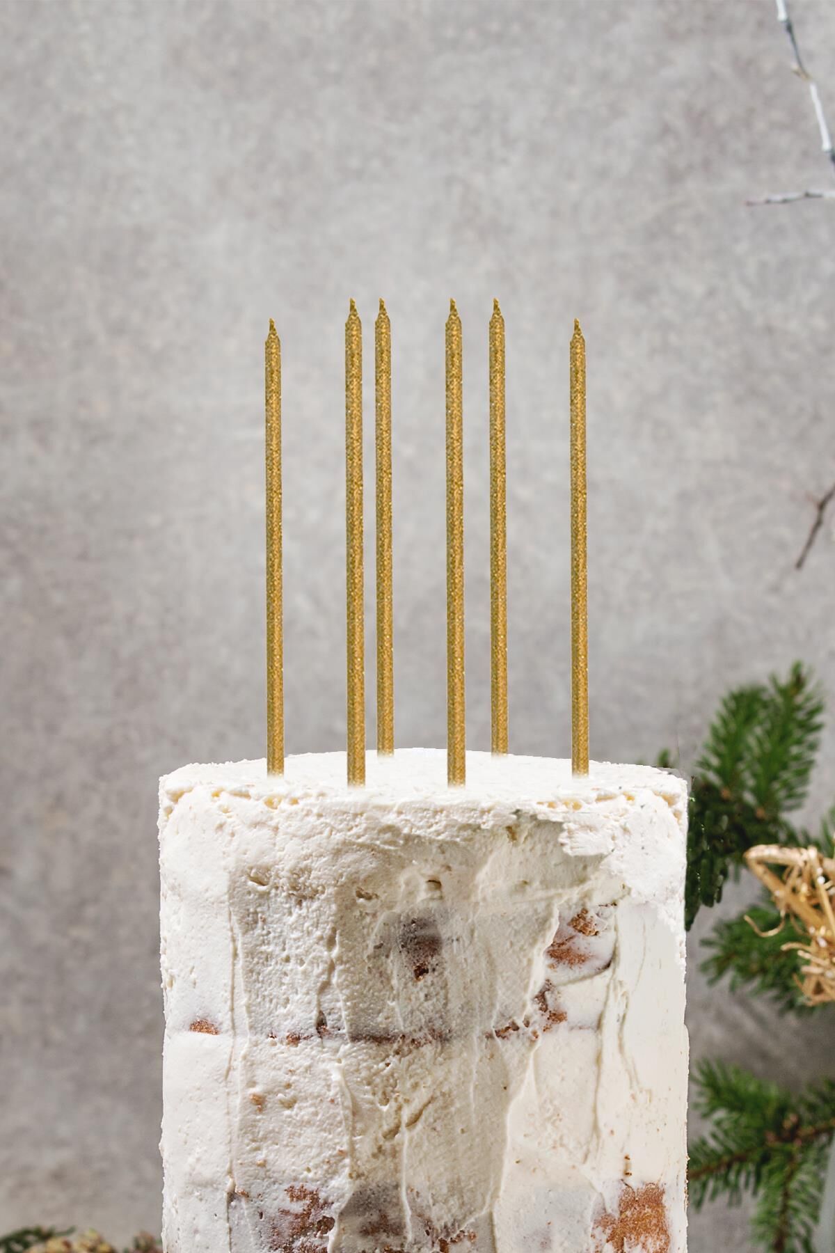 Pasta Mumu Simli Gold Mum 6lı Paket