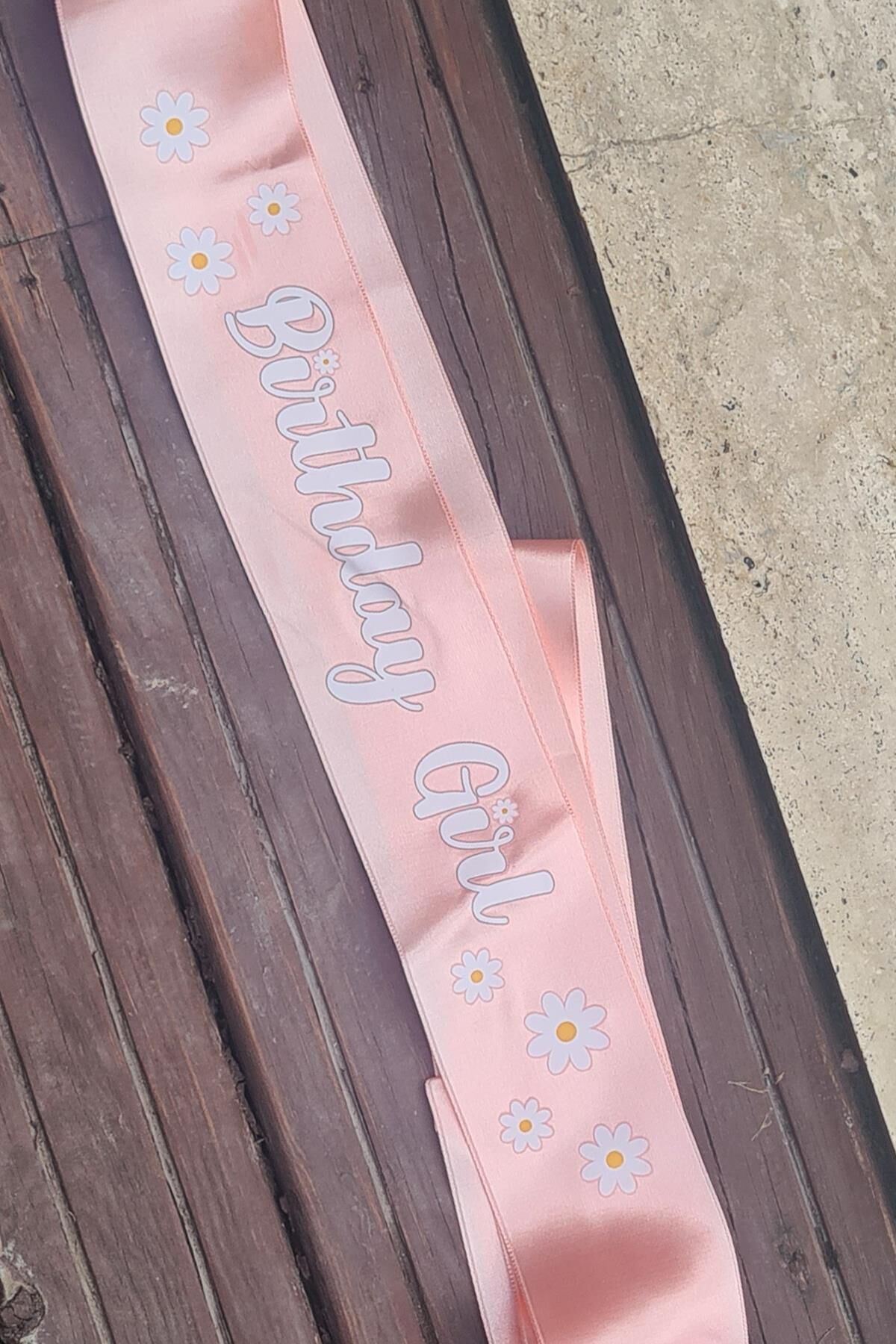 Papatya Konsept Doğum Günü Kuşağı Birthday Girl Papatya Konsept