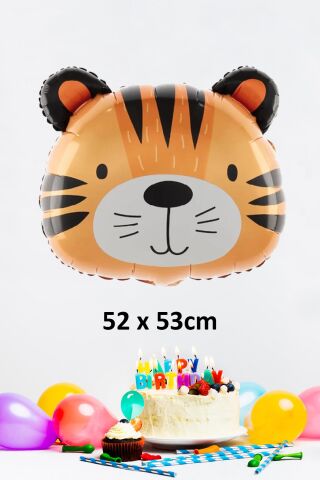 Kaplan Kafası Folyo Balon Kaplan Balon 50cm