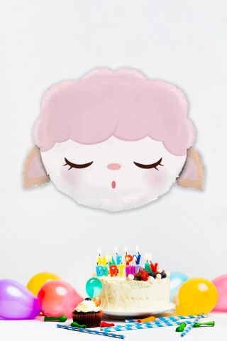 Kuzu Kafası Folyo Balon Kuzu Balon