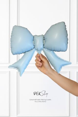 2li Orta Boy Mavi Fiyonk Folyo Balon