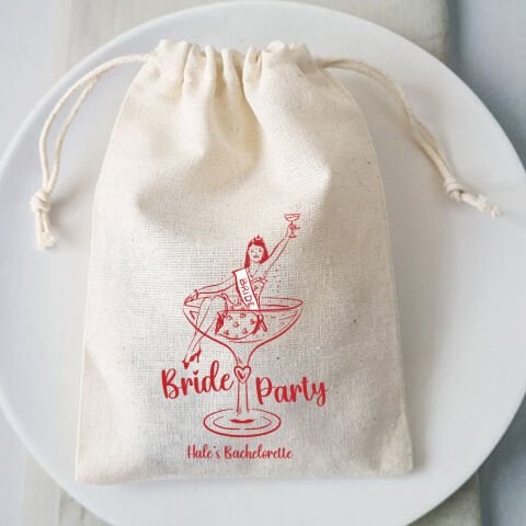 Bride Party Kadehte Kız Konsept Hediye Kesesi