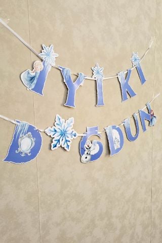 Frozen Elsa Tema Doğum Günü Balon Süsleme Seti Karlar Ülkesi Tema İyi Ki Doğdun Bannerlı