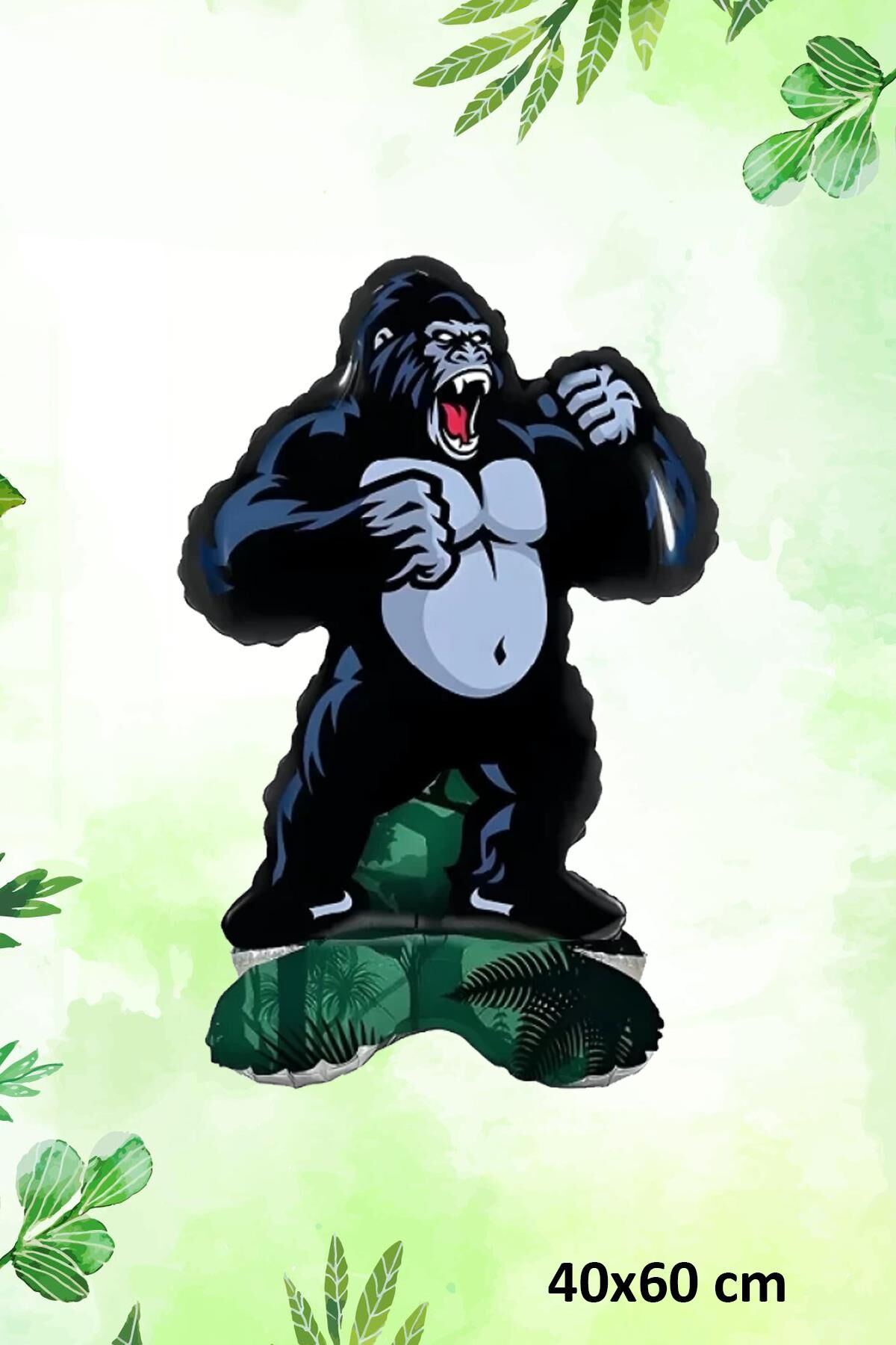 Ayaklı Goril Folyo Balon Kendi Dik Durabilen Goril King Kong Balon