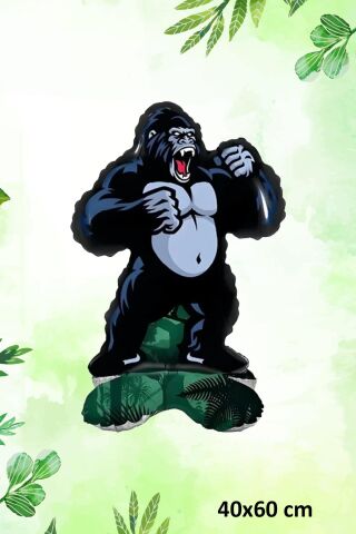 Ayaklı Goril Folyo Balon Kendi Dik Durabilen Goril King Kong Balon
