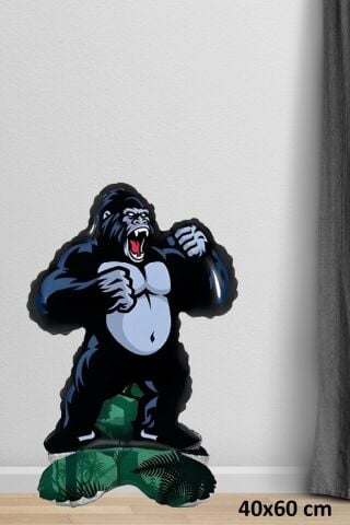 Ayaklı Goril Folyo Balon Kendi Dik Durabilen Goril King Kong Balon