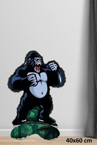Ayaklı Goril Folyo Balon Kendi Dik Durabilen Goril King Kong Balon