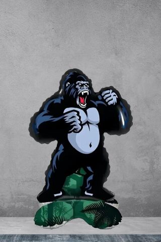Ayaklı Goril Folyo Balon Kendi Dik Durabilen Goril King Kong Balon