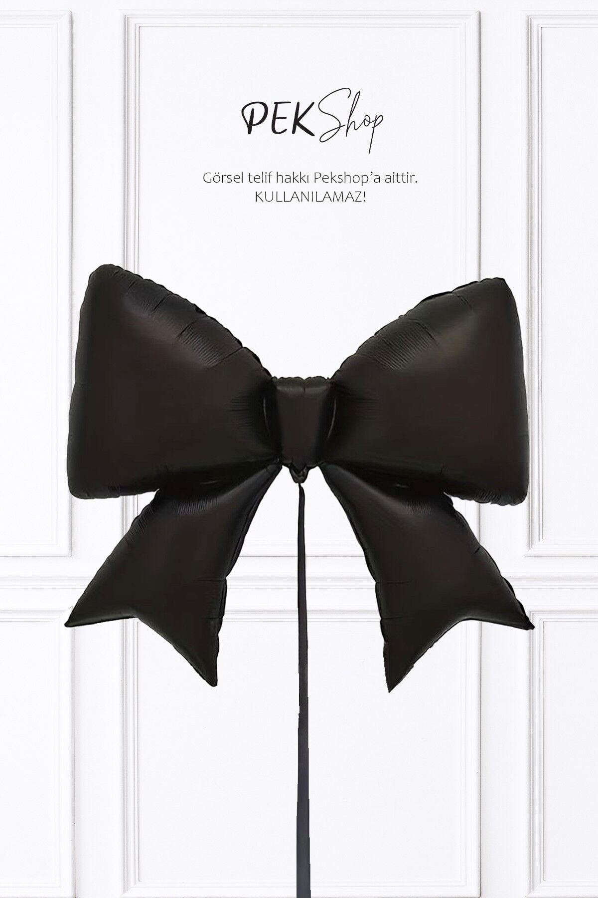 Siyah Büyük Fiyonk Folyo Balon Fiyonk Şekilli Balon