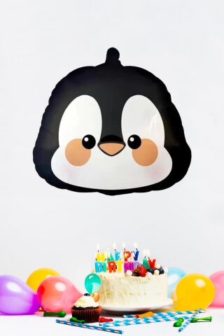 Penguen Kafası Folyo Balon Penguen Balon