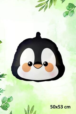 Penguen Kafası Folyo Balon Penguen Balon